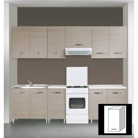 Pensile cucina 1 anta 40x30xh72 cm – Larice – Mobile componibile a muro con ripiano interno – Facile da montare e pulire – Azur Line (1/2)