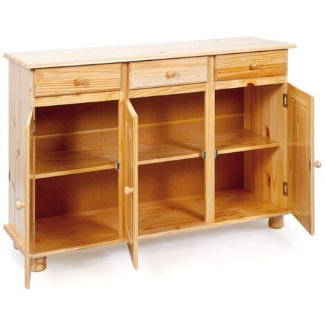 Mobile buffet abaco 3ante+3cassetti. dim. 130x43x87h in pino massello - Inter Link