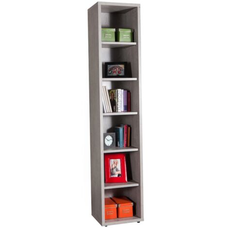 Kit libreria Pratico cm 35,7x44x217h in melaminico colore cemento - Salone (1/2)