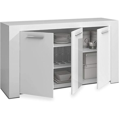 Kit mobile credenza 3a ambit cm.144x42x80h bianca - Salone