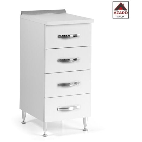 Kit mobile cucina base 4 cassetti cm.40x50x85h bianco - Salone (1/2)