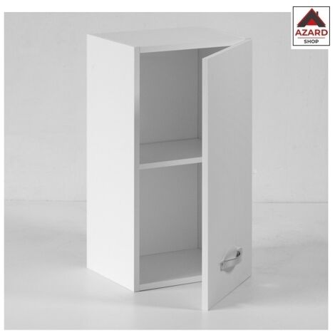 Pensile cucina 1 anta 40x30xh72 cm – Bianco – Mobile componibile a muro con ripiano interno – Facile da montare e pulire – Azur Line (1/3)