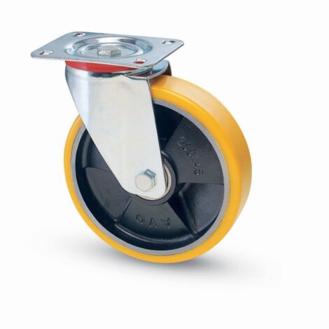 Ruota Industriale Kippen 1601A Con Piastra Girevole - Ø100mm, Portata 100kg | Per Carrelli E Attrezzature - Foto 5