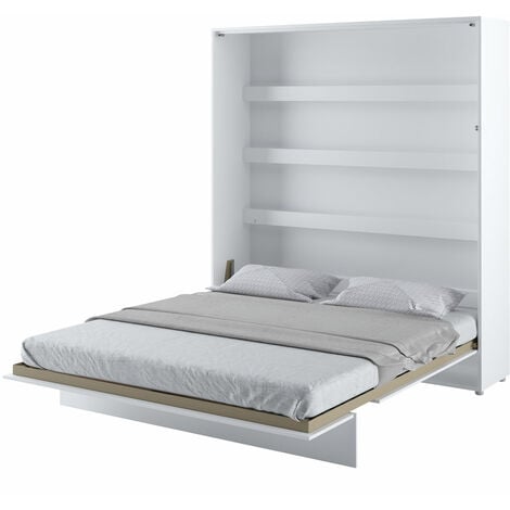 Letto armadio estraibile verticale 140 x 200 cm Bianco MALINA II