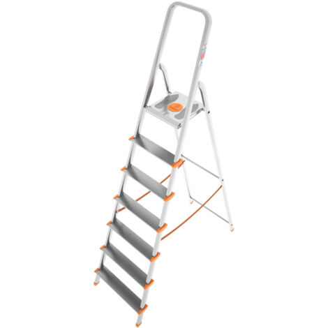 Scala in Alluminio 7 Gradini Ultraleggera per Uso Domestico portata 150kg