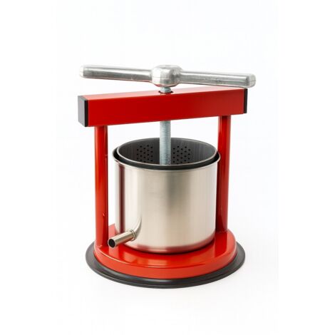 Premitutto Acciaio Torchietto Premitutto In Acciaio Inox 5,5 Litri - Spremitutto Per Frutta, Vino, Conserve, Made In Italy Torchio Melanzane