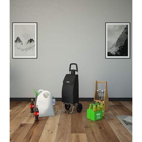 Carrello per la spesa ROLLY NERO 36X7X90 Cm Portata 25kg Tessuto Impermeabile