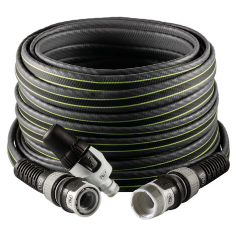 FITT FORCE 20 m, Tubo acqua per irrigazione giardino, Leggero, Resistente e compatto, Per Uso Intensivo, con Lancia, colore Grigio-Lime, -43% CO2e