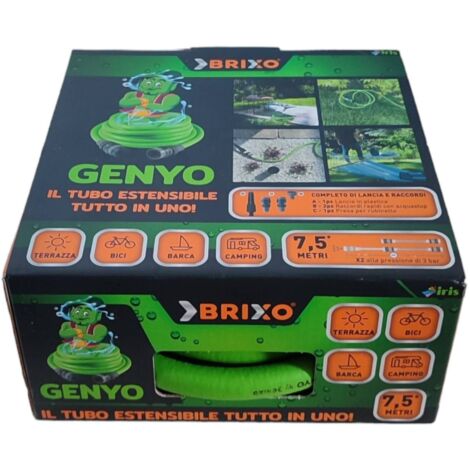 TUBO BRIXO ESTENSIBILE IN PVC GENYO ROTOLO 7,5 METRI CON KIT (1/4)