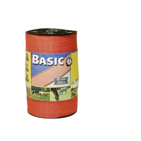 Fettuccia elettrica 12 fili h 40mm lunghezza 200 mt colore arancione