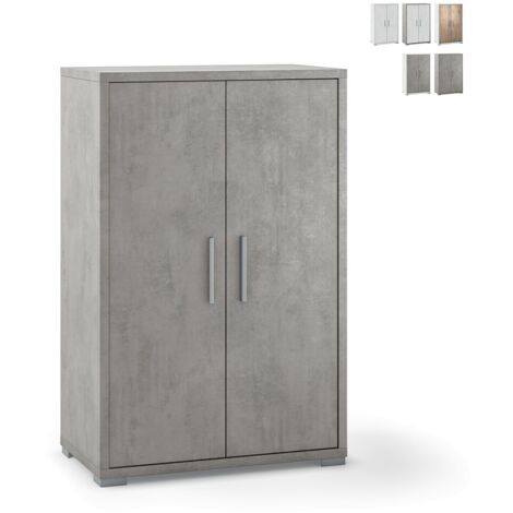 Mobile armadio 2 ante h110 l71 p41 cm finitura cemento dd270k sarmog - Sarmog