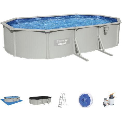 Piscina Bestway acciaio fuori terra bestway 56369 hydrium 610x360x120h completa - Fraschetti
