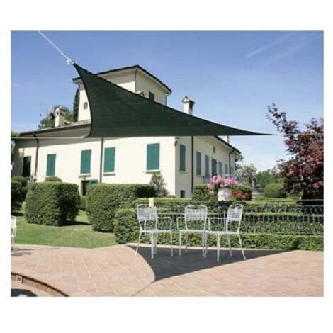 vela OMBREGGIANTE triangolare Verde 3x3x3mt - giardino telo copertura tenda
