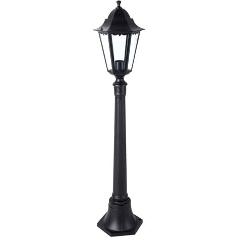 Lanterna Minerva su piantana Nero H120cm nero opaco in alluminio pressofuso (1/3)