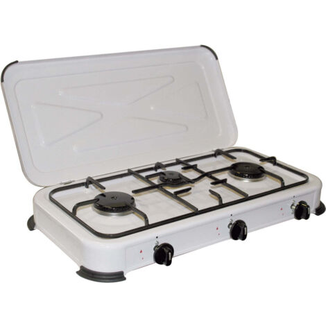 Fornello cucinino portatile BB gas GPL a 3 fuochi in acciaio Niklas (1/5)