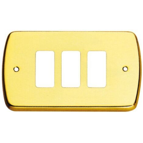 PLACCHETTA BTICINO OTTONE INTERRUTTORE PLACCA METALLICA CASSETTA
