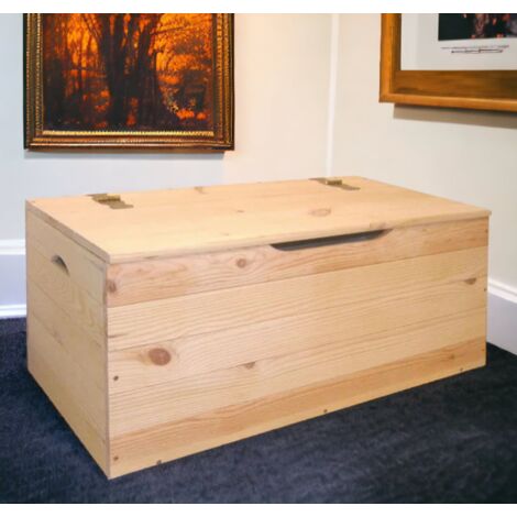 Baule cassapanca in legno massello porta tutto porta legna Alberiamo - Mini 73x35xH33 cm