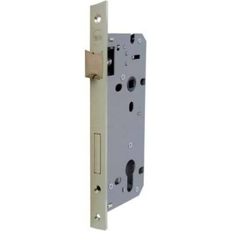 SERRATURA DA INFILARE PER PORTA LEGNO ART. Y52X E45 b.quadro -controp.ottone lucido