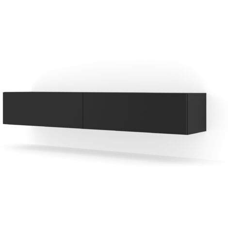 Mobile TV a parete BINGO 180 cm nero opaco