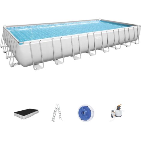 Piscina fuori terra rettangolare Power Steel 956x488x132 cm Bestway 56623 (1/10)