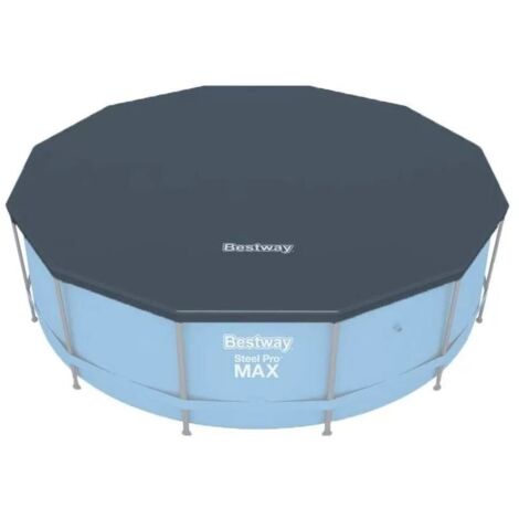 Bestway – Telo di copertura per piscina rotonda 366 cm – PVC resistente con fori di scarico – Corde incluse – SKU 58037 (1/10)
