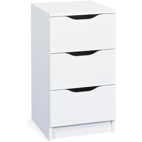 cassettiera bianca 3 cassetti, 41x40x71 cm (1/6)