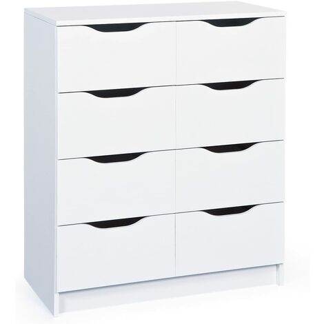 Inter Link Cassettiera Moderna 8 Cassetti Bianco 80x40x91 cm - Arredo Contemporaneo (1/5)