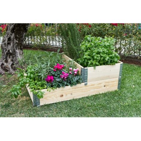 Fioriera In Legno A Forma Di Carro Con Ruote - Carrello Rustico Per Esterno, Balcone E Giardino - 114x46x61 Cm