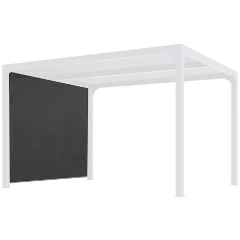 Tenda accessoria per Pergola bioclimatica PER 240X300 con binario per lato 2,40 m, colore grigio