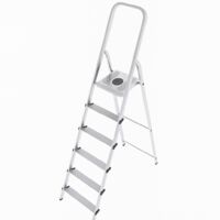 Colombo Scala STARK 5 gradini in acciao-alluminio con gradini e piedini antiscivolo EN131 MADE IN ITALY