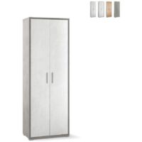 Armadio 2 ante 2 ripiani h199 l71 p41 cm struttura cemento frontali bianco ossido db374k sarmog - Sarmog