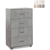Mobile cassettiera 4 cassetti h110 l71 p41 colore cemento 774k sarmog - Sarmog