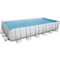 Piscina Rettangolare Fuori Terra con Telaio Portante Bestway POWER STEEL 732X366X132 Cm