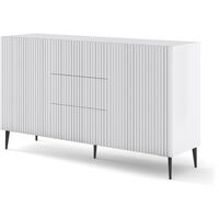 MOBILE CASSETTIERA SOGGIORNO S. RAVENNA cm149x41x86h BIANCO OPACO PIEDINI NERI
