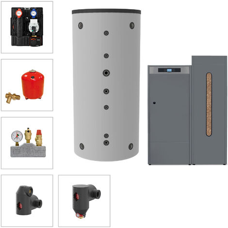Solarbayer Pelletkesselset PLT-AC 12-1B Variante B 12kW mit 1xSLS-500-S Speicher