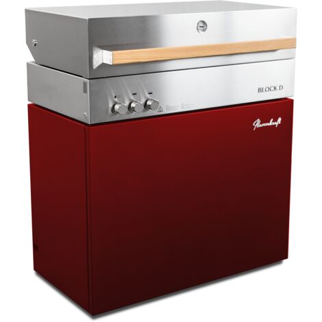 Flammkraft Block D Gasgrill Gen. 5 Rubin 16 kW 75 bis 900°C BBQ Grill Gas
