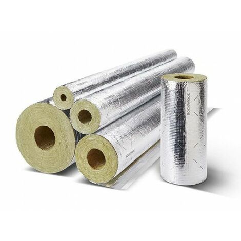 Rockwool 800 WLG 0,035 Rohrisolierung Rohr alukaschiert Rohrschale Steinwolle 28x20-1m