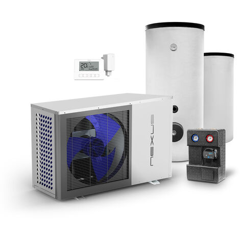 Luft Wasser Wärmepumpe Nexus M8 kW EVI Monoblock Komplettpaket Pumpengruppe GPO