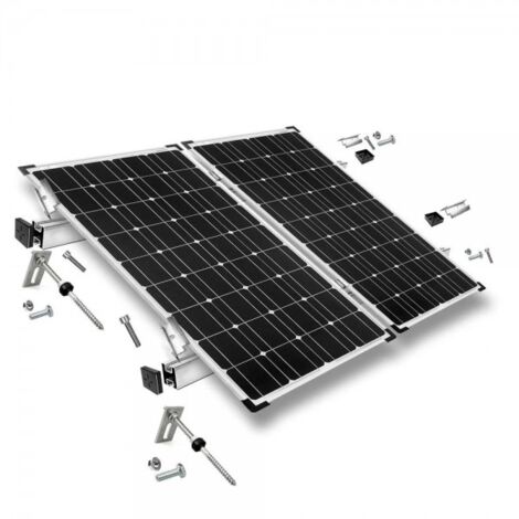 Befestigungskit Solarpanel Wellethernit Blechdach 2 Solarpanele PV Module Solar 19%