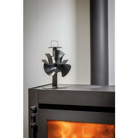 Stromloser Hitzebetriebener Ventilator Fan Gebläse für Holzofen Kamin 
