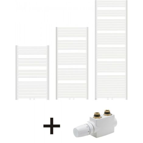 Badheizkörper Handtuchheizkörper Mittelanschluss Weiss Heizkörper Handtuchwärmer 600x1400 mm Nein