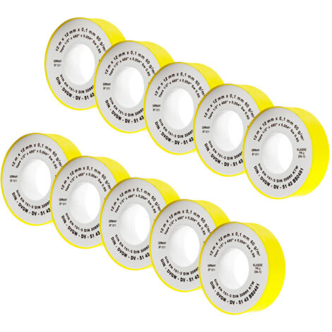 Fermit PTFE Gewindedichtband Teflonband FRp, 12 m für Heizung, Trinkwasser DVGW