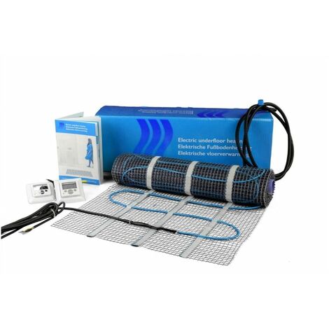 Elektro-Flächenheizung Fußbodenheizung unter Fliesen Elektro-Heizmatte 150 W 4 m²