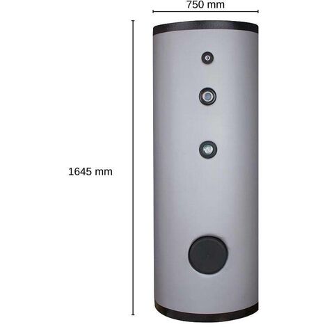 Evenes Warmwasserspeicher DSFI 500 Edelstahl 2 Wärmetauscher 500 L Solarspeicher