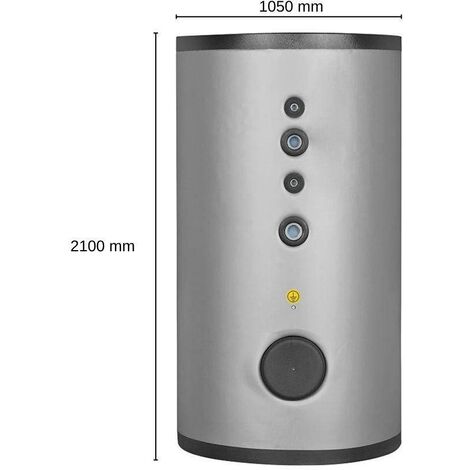 Evenes Warmwasserspeicher DSFI 1000 Edelstahl 2 Wärmetauscher 931 L Solarspeicher