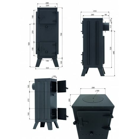 Werkstattofen GT7 Profi Ofen 7,5 kW Raumerhitzer Holz Holzkamin Gartenkamin