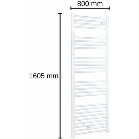 Evenes Bad- und Handtuch-Heizkörper gerade Typ Jessica 1605X800 mm weiß Heizkörper