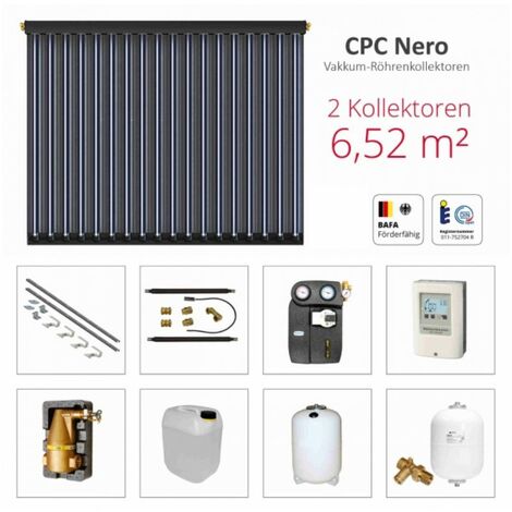 Solarbayer Komplettsolarpaket CPC NERO 2S Bruttogesamtfläche 6,52m² Vakuumröhren (1/5)
