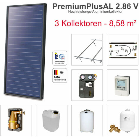 Solarbayer PremiumPlusAL Solarpaket 3 Stock Bruttofläche 8,58 m² vertikal