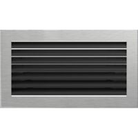 Warmluftgitter Ofen 17x30 cm Edelstahl gebürstet Kaminofen Kamin Heizeinsatz